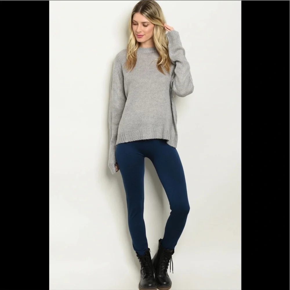 Fabric & Fabric OSFM NAVY Fleece Legging NIP - Picture 2 of 9